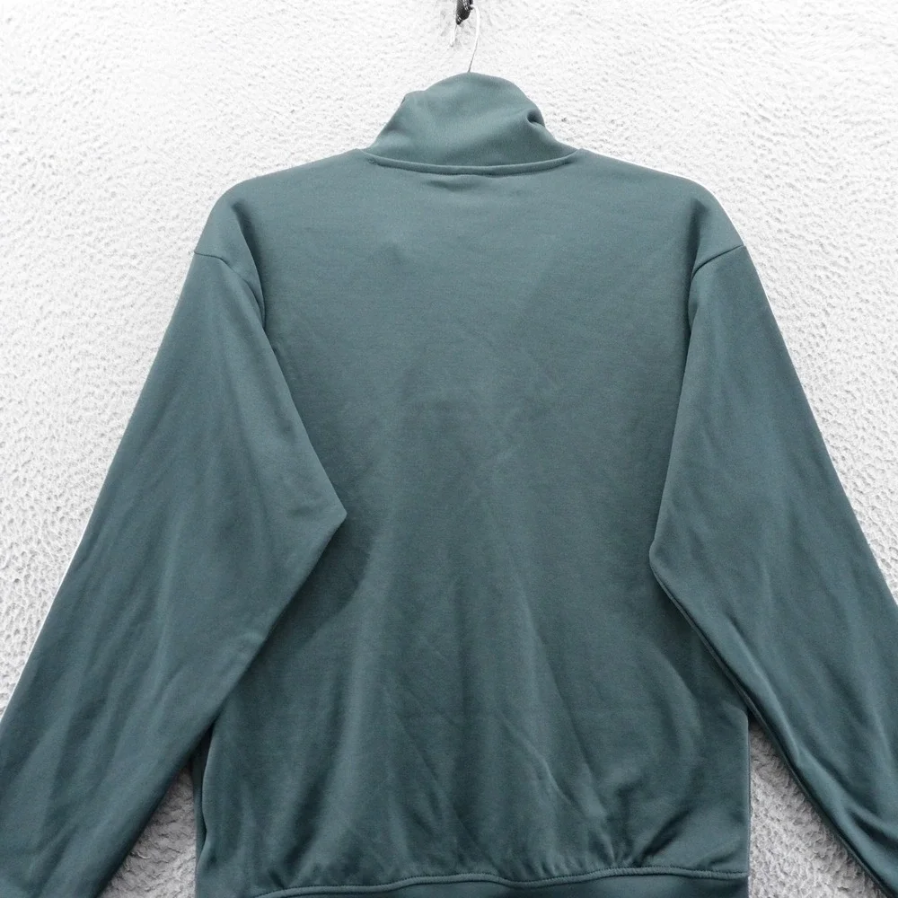 Adidas Originals Funnel Neck Track Top Mens Small Green White 1/4 Zip Pullover